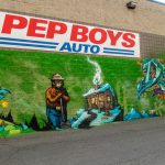 Pep Boys graffiti