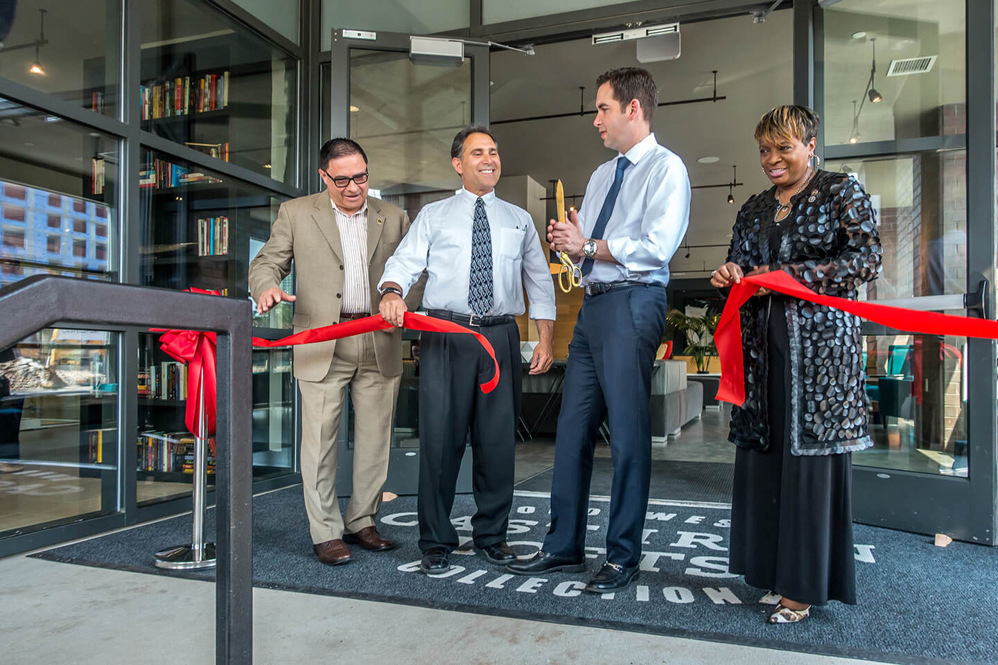 cast iron lofts jersey city apartments mayor fulop ribbon cutting after
