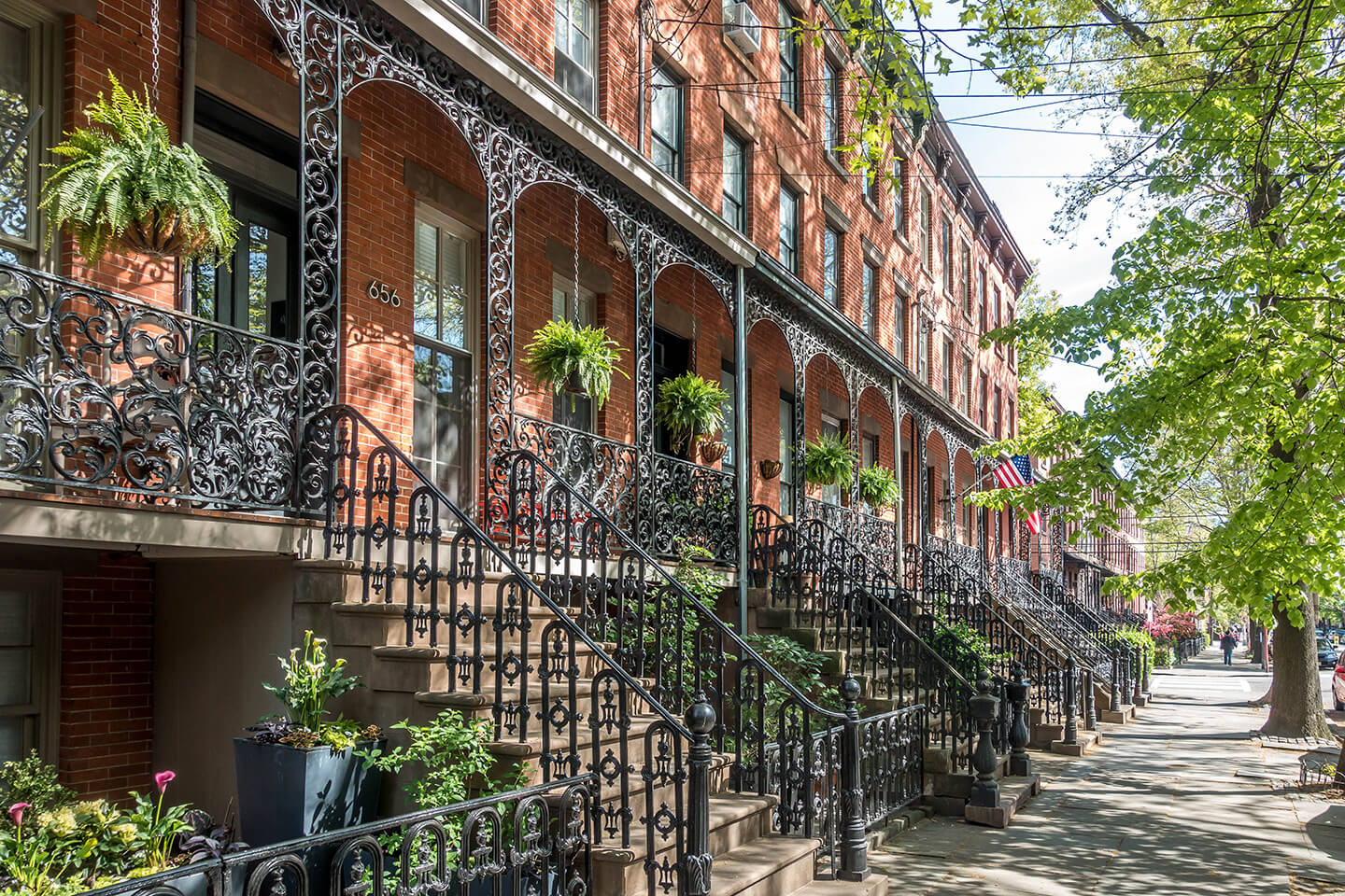 hamilton park jersey city brownstone iron porches