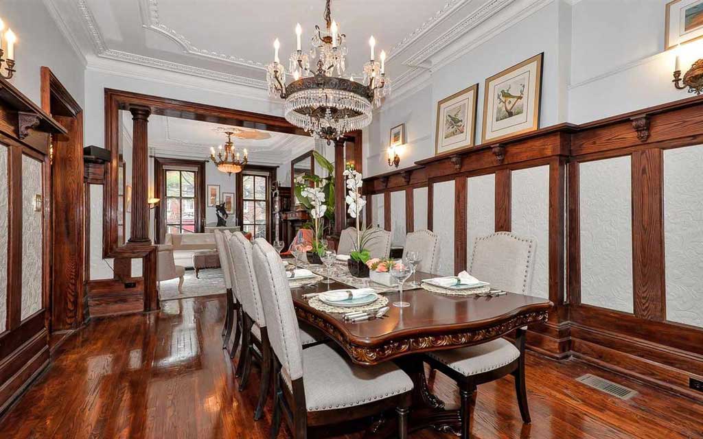 714 Bloomfield Street Hoboken Brownstone for sale dining room