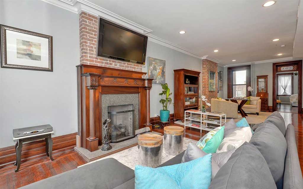 714 Bloomfield Street Hoboken Brownstone for sale living room