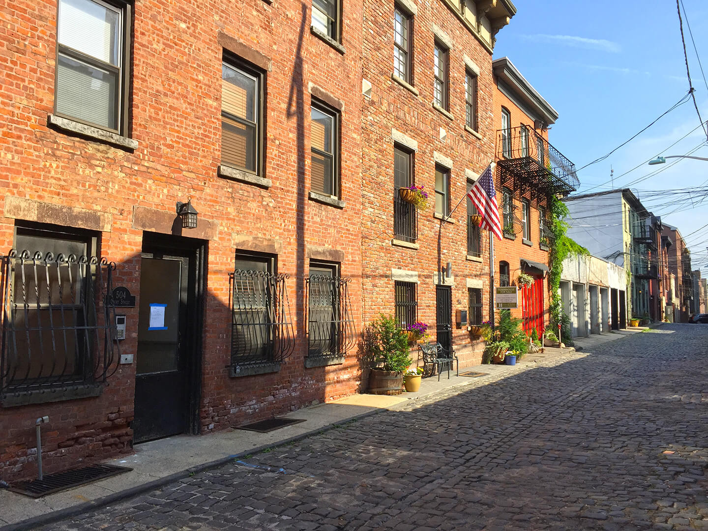 belgian block cobblestone road hoboken