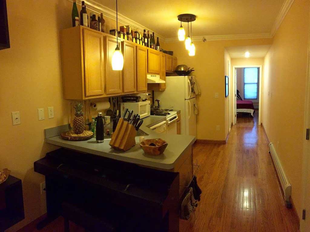 jersey city condo for sale 179 monmouth street apt 1L kitchen long