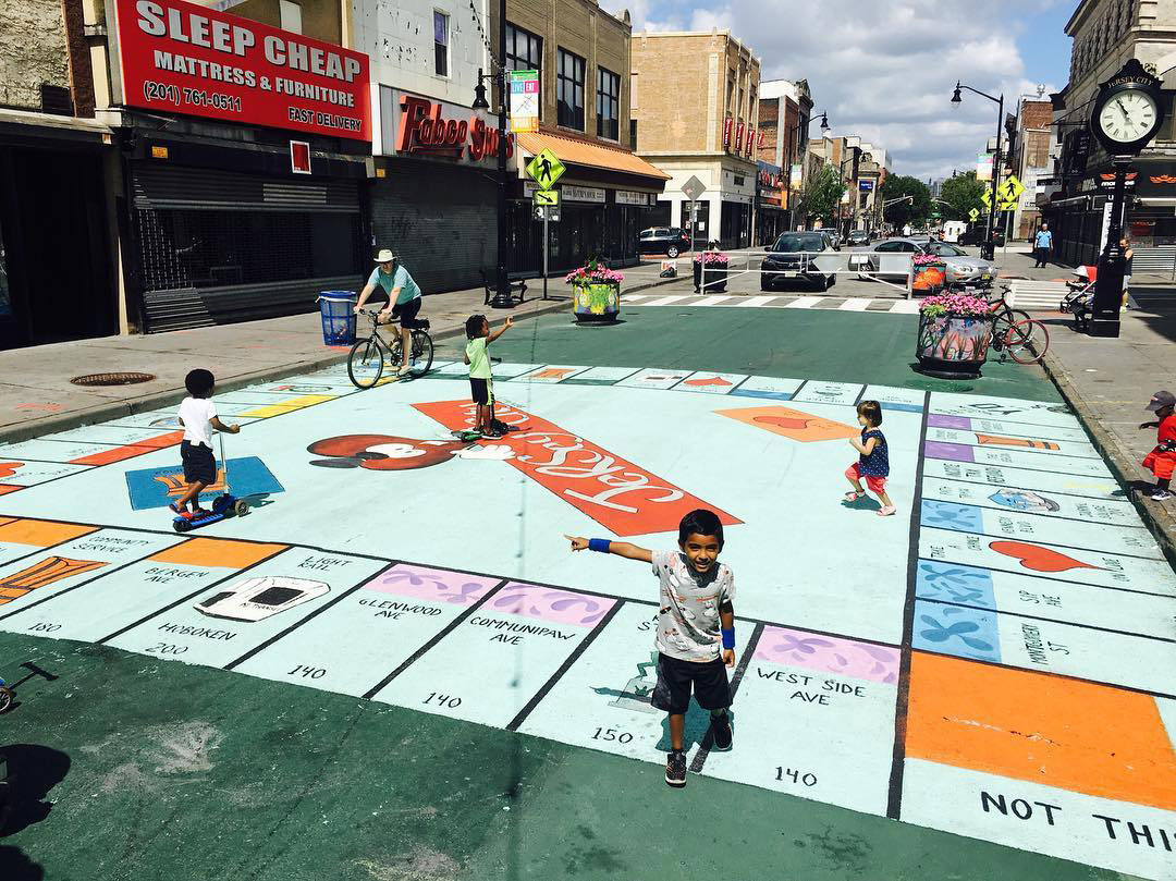 jersey city monopoly board mural newark ave