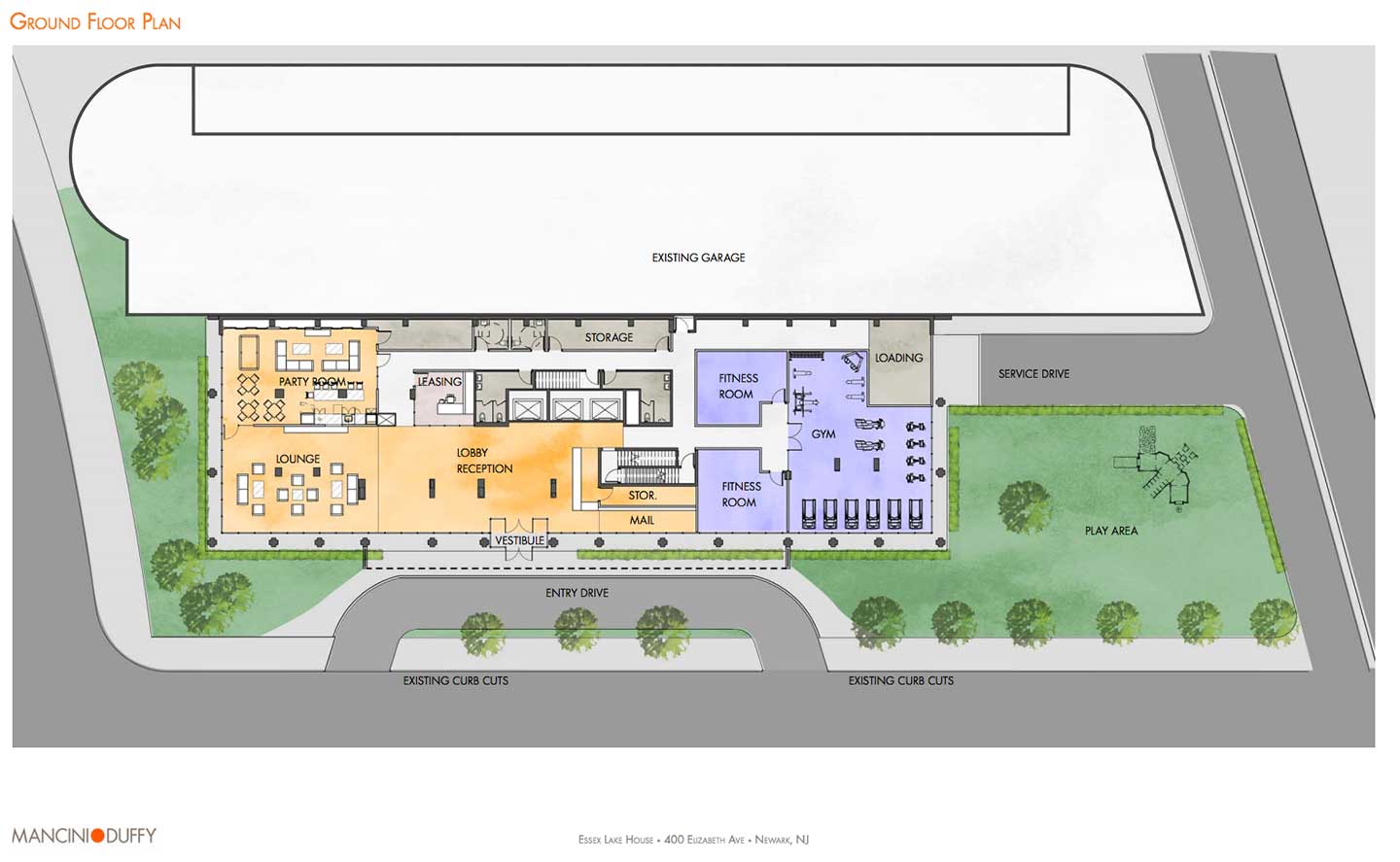 essex lake house 400 elizabeth ave newark site plan