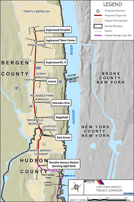hudson-bergen light rail expansion map