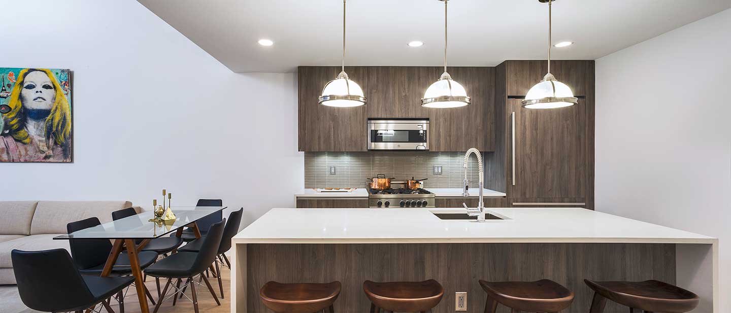the oakman new condos jersey city kitchen wide