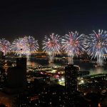 hillary clinton victory party fireworks hudson river 2016
