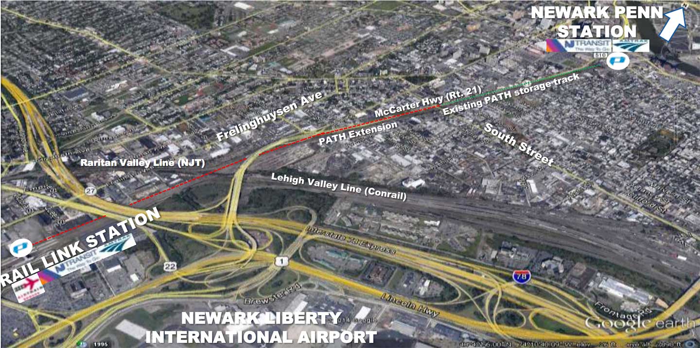 newark airport to new york city train