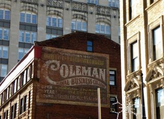 Coleman National Business College newark history sign