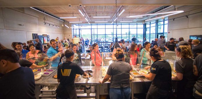 CAVA Celebrates Jersey City Opening With Traditional Community Lunch cava grill opens 30 montgomery st jersey city