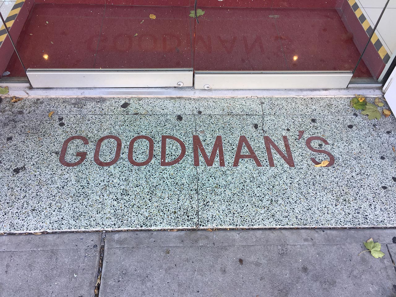 Hoboken Signs Goodmans Entrance