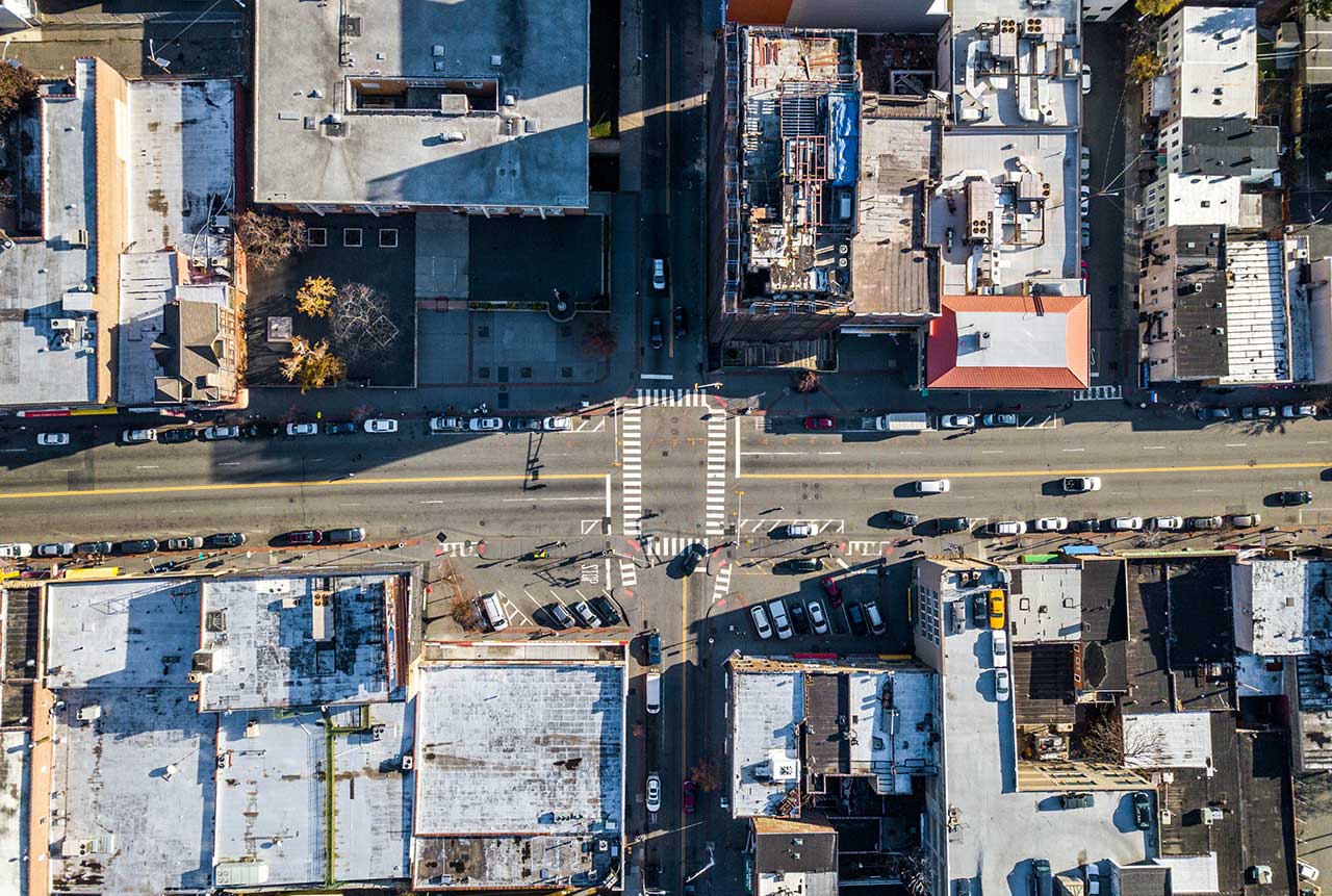 Aerial Photo Bergen Square Jersey City