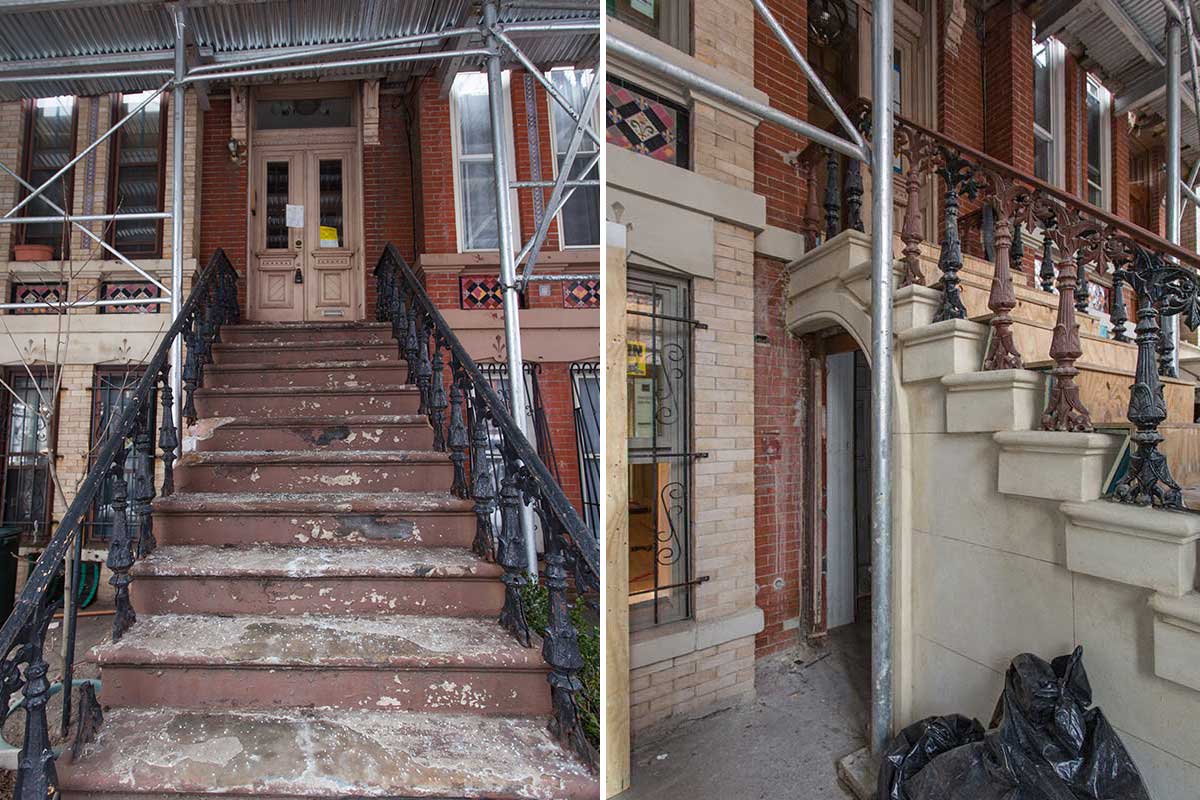 Hampton Court Jersey City Before After Stairs