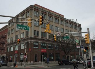 New River Street Restaurant Hoboken Riverview Historical Plaza Exterior 