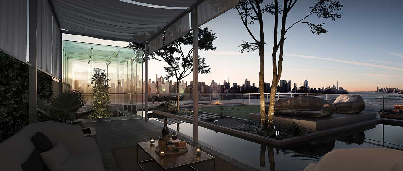 Nine On The Hudson West New York Penthouse Rooftop 