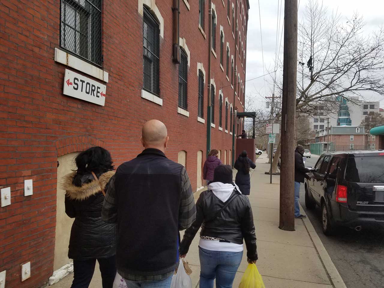 Volunteers From Oaks Integrated Care And The Veterans Administration Outside Of The Rescue Mission Of Trenton