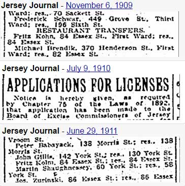 84 Essex Street Paulus Hook Jersey City History Jersey Journal Liquor License