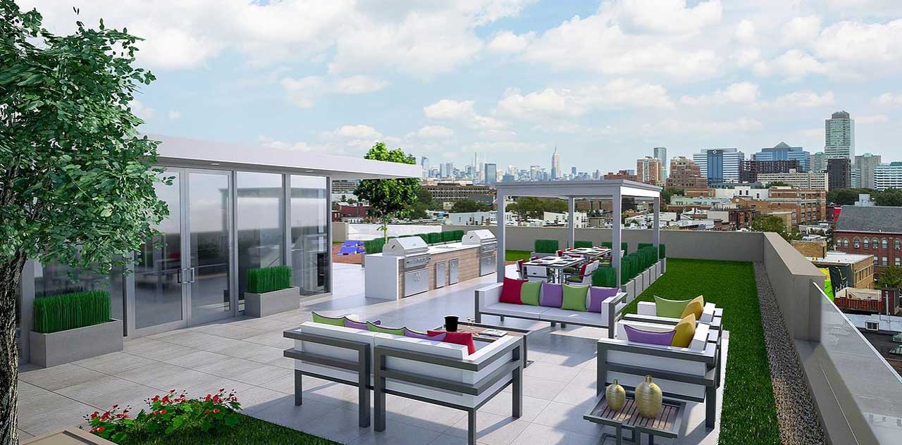 380 Newark Avenue Jersey City Green Roof Deck