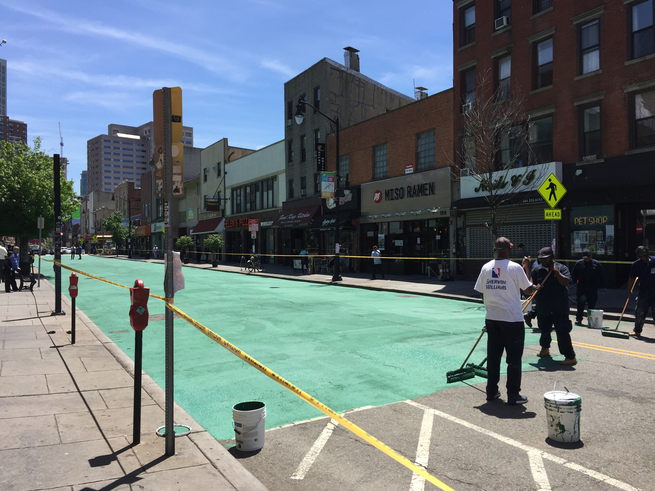 Newark Avenue Pedestrian Plaza Jersey City Expansion Jersey Avenue