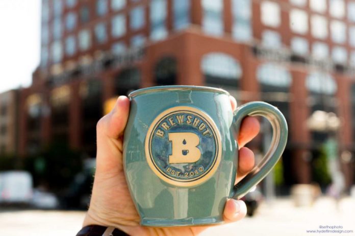 Brewshot Cafe Opening Vantage Jersey City Mug