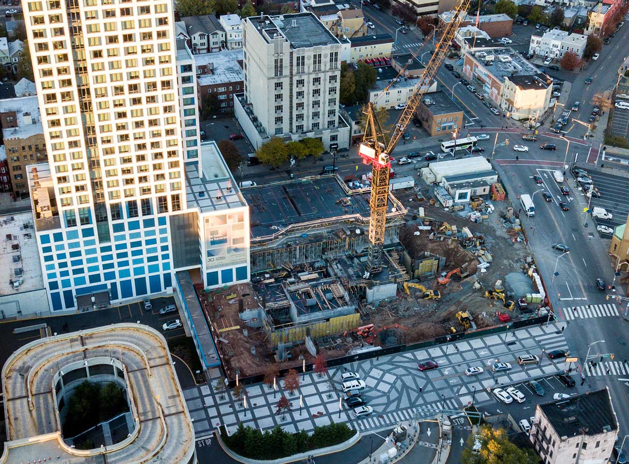 Third 60-Story Tower of Journal Squared Tops Out in Jersey City