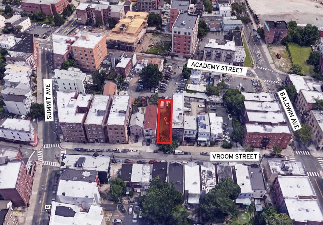 36 Vroom Street Development Site Jersey City Aerial