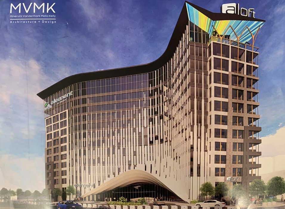 Aloft Rendering Hotel 15 Nardone Place Jersey City