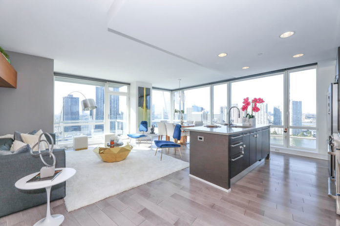 Tax Abatement Until 2040: Crystal Point Two-Bed Condo Offers Every Luxury and Value 2 2nd Street Crystal Point Unit 2201 Condo For Sale Jersey City N2