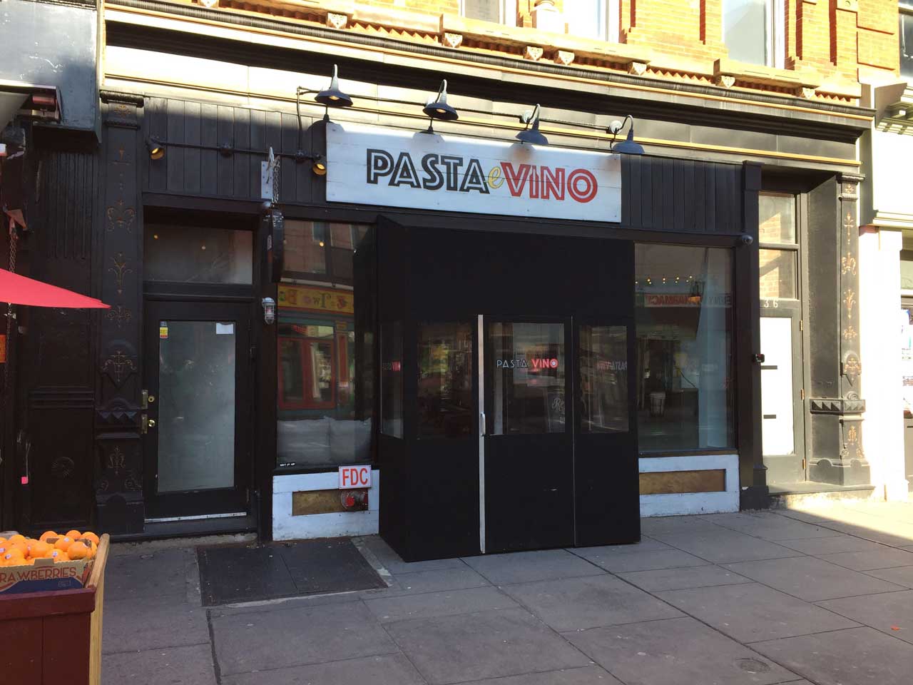 Newark Avenue Pedestrian Plaza Pasta Vino Closed Jersey City