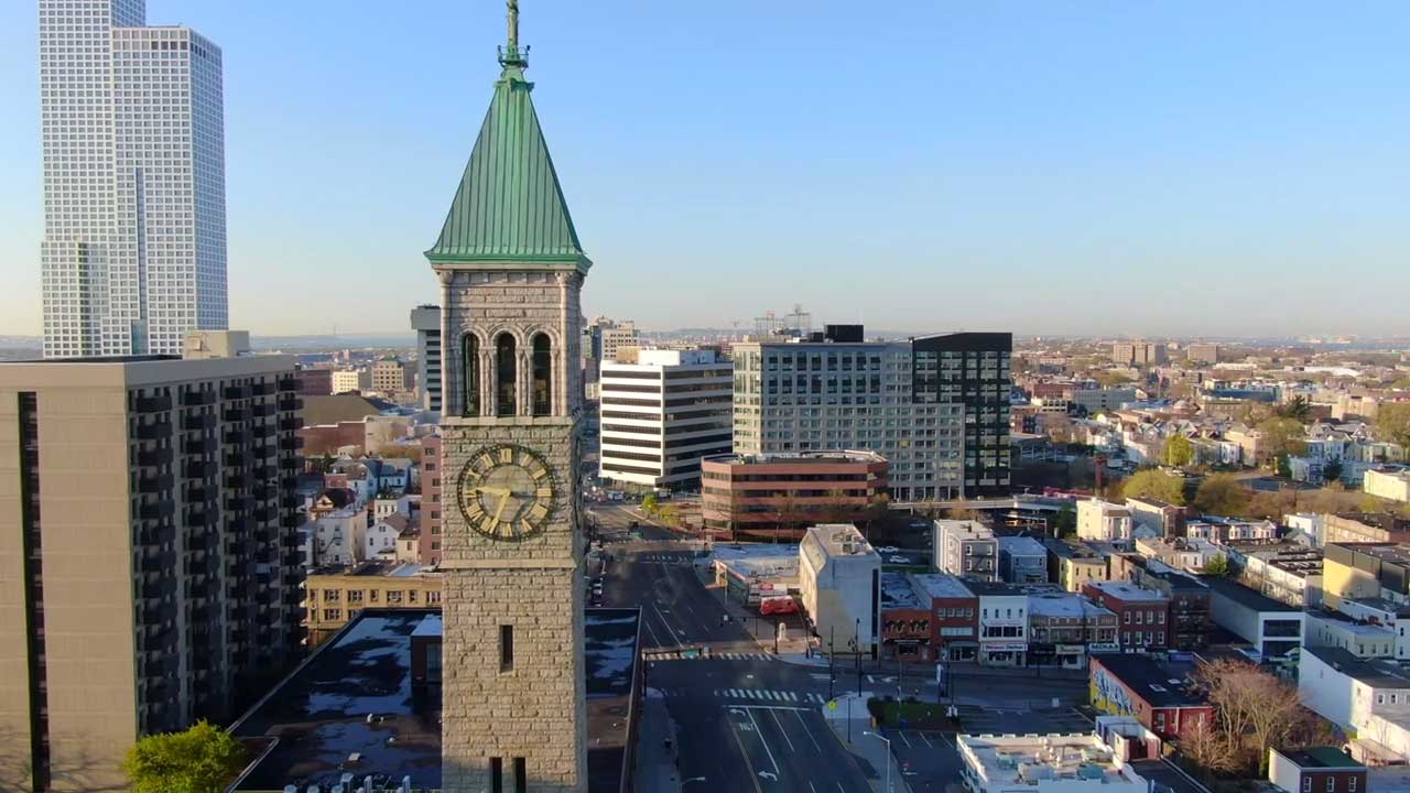 Jersey City, New Jersey  4K drone video 