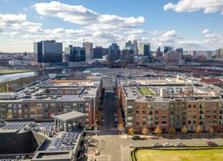 Newark Skyline Harrison Halts Non Essential Construction