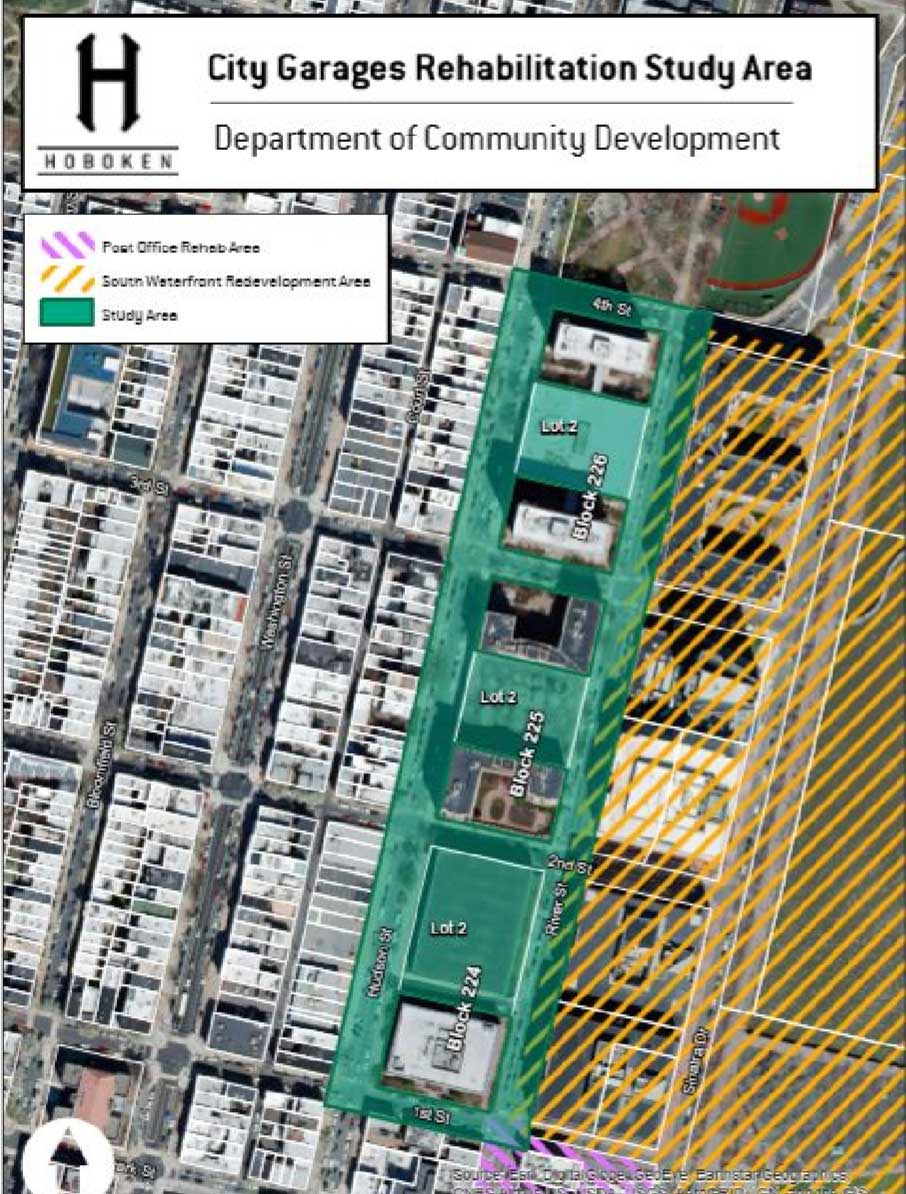 Garages Redevelopment Area Hoboken Map