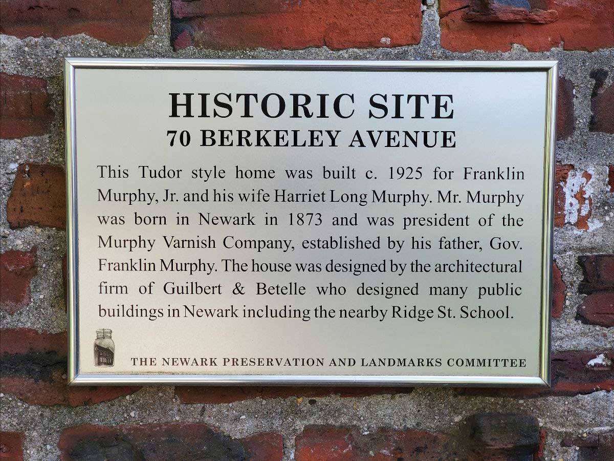 70 Berkeley Ave Newark History