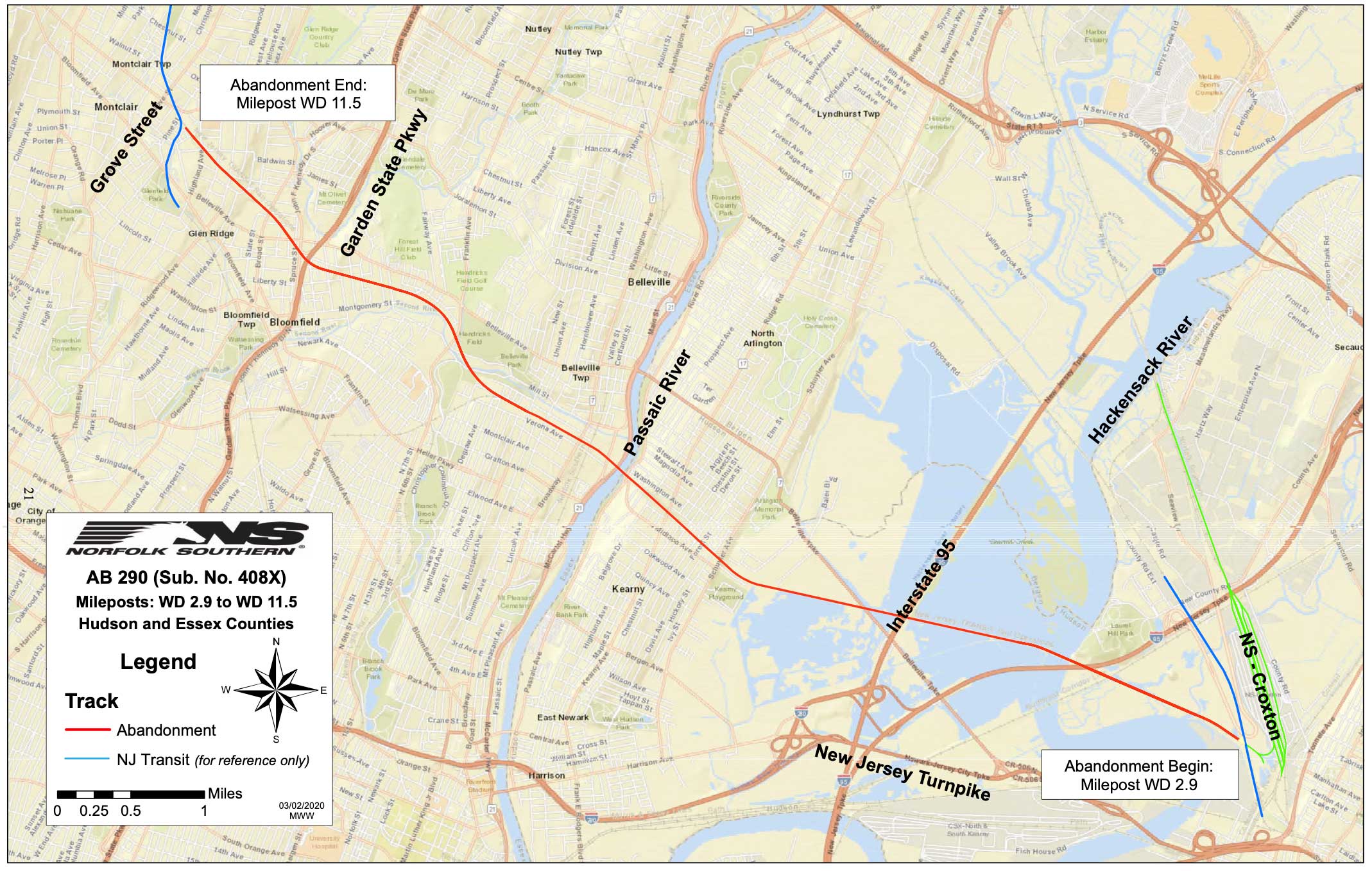 Essex Hudson Greenway Bikeway Trail Plan Map Nj