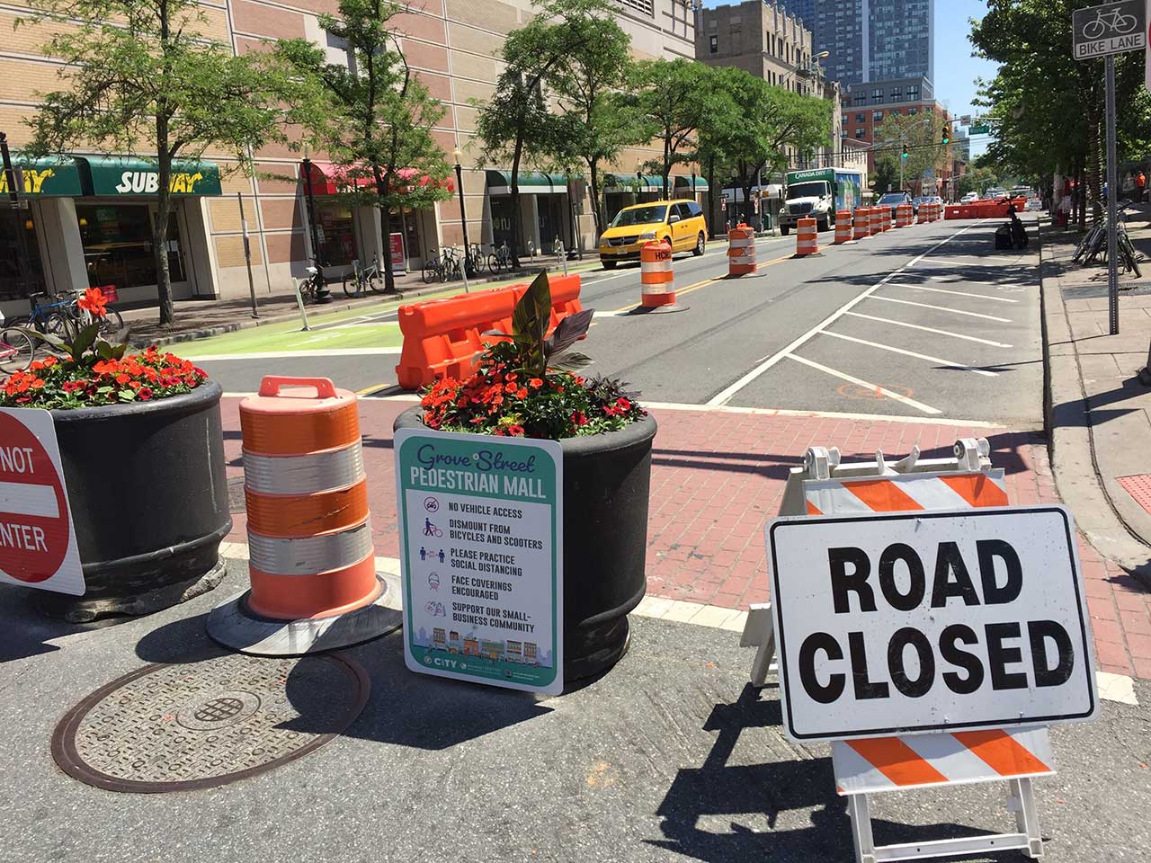 Jersey City to implement temporary pedestrian plazas for biking