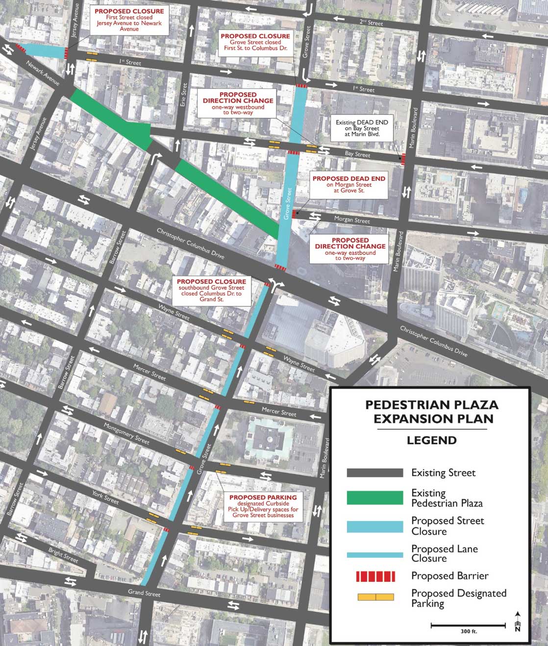 Jersey City Pedestrian Mall Expansion Map