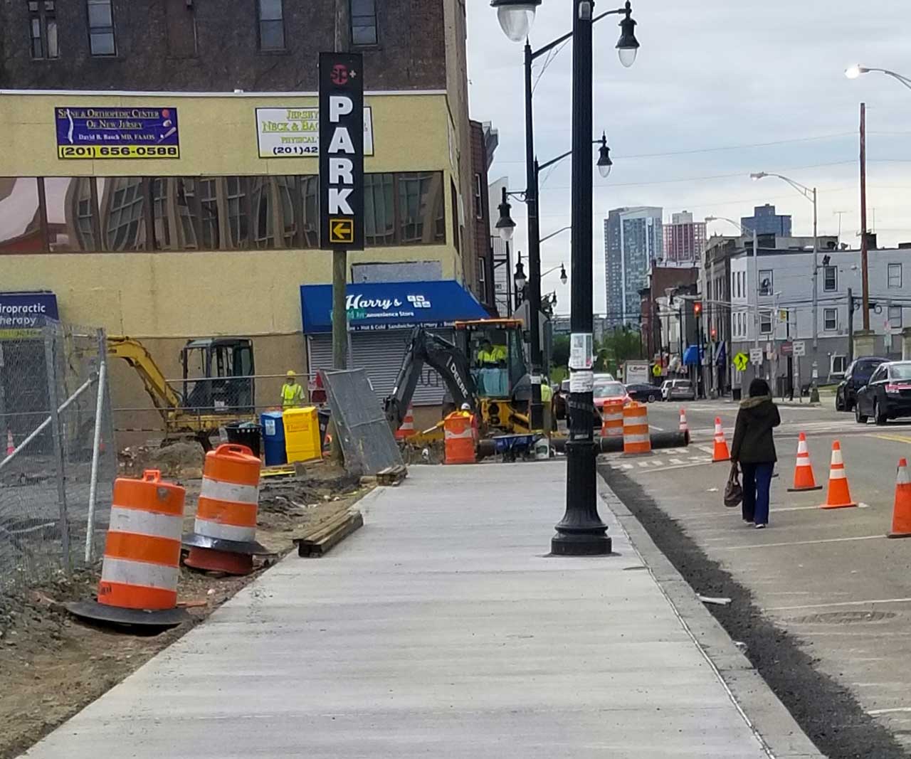 Newark Ave Sidewalk Progress