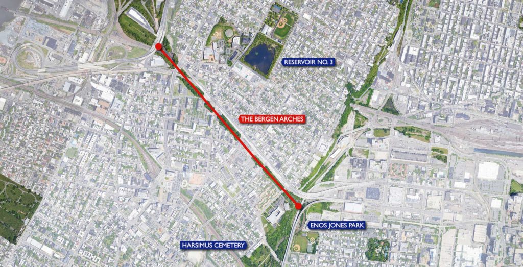 Bergen Arches Jersey City Map