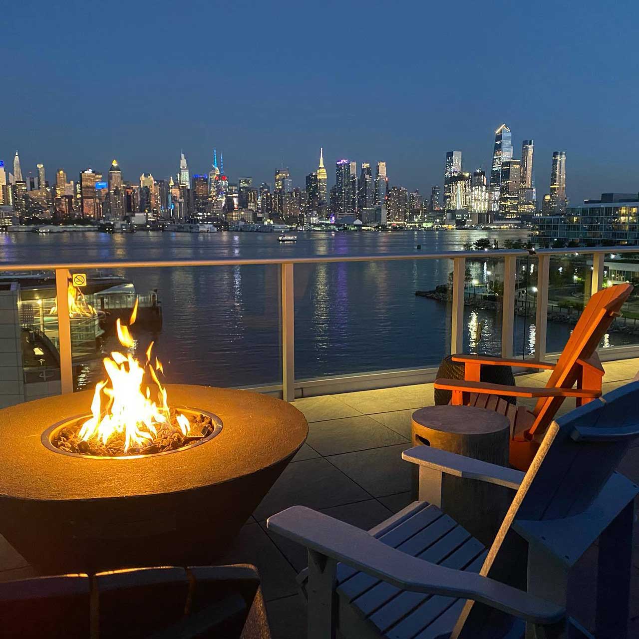 Nohu Rooftop Weehawken Fire Pit