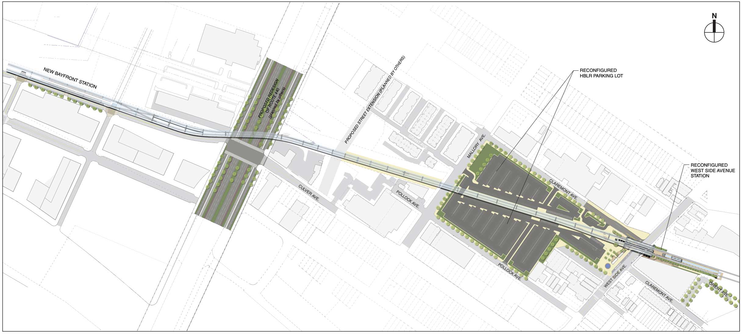 Hudson Bergen Light Rail West Side Jersey City Extension