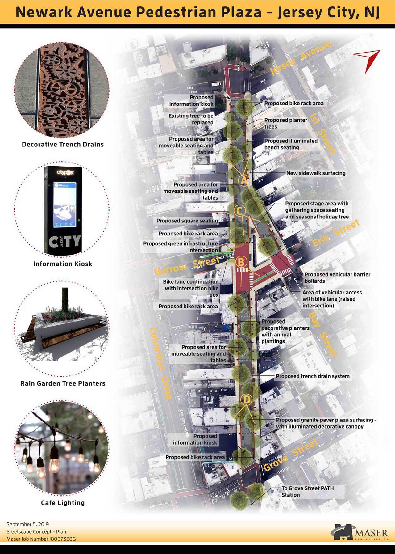 Newark Avenue Pedestrian Plaza Renovation to Begin Next Spring