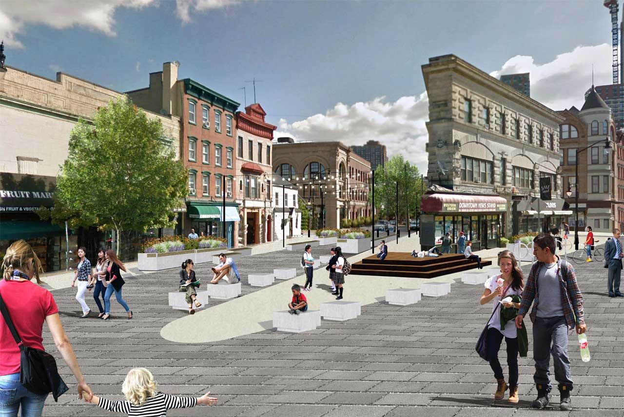 Jersey City Pedestrian Plaza Redesign Rendering 2