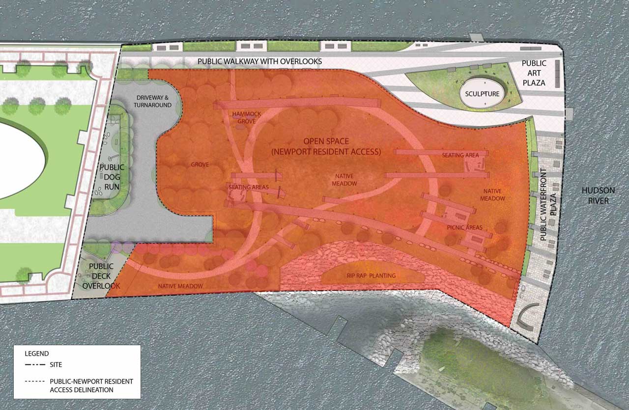 Newport Pier Park Previous Plan Lefrak Jersey City