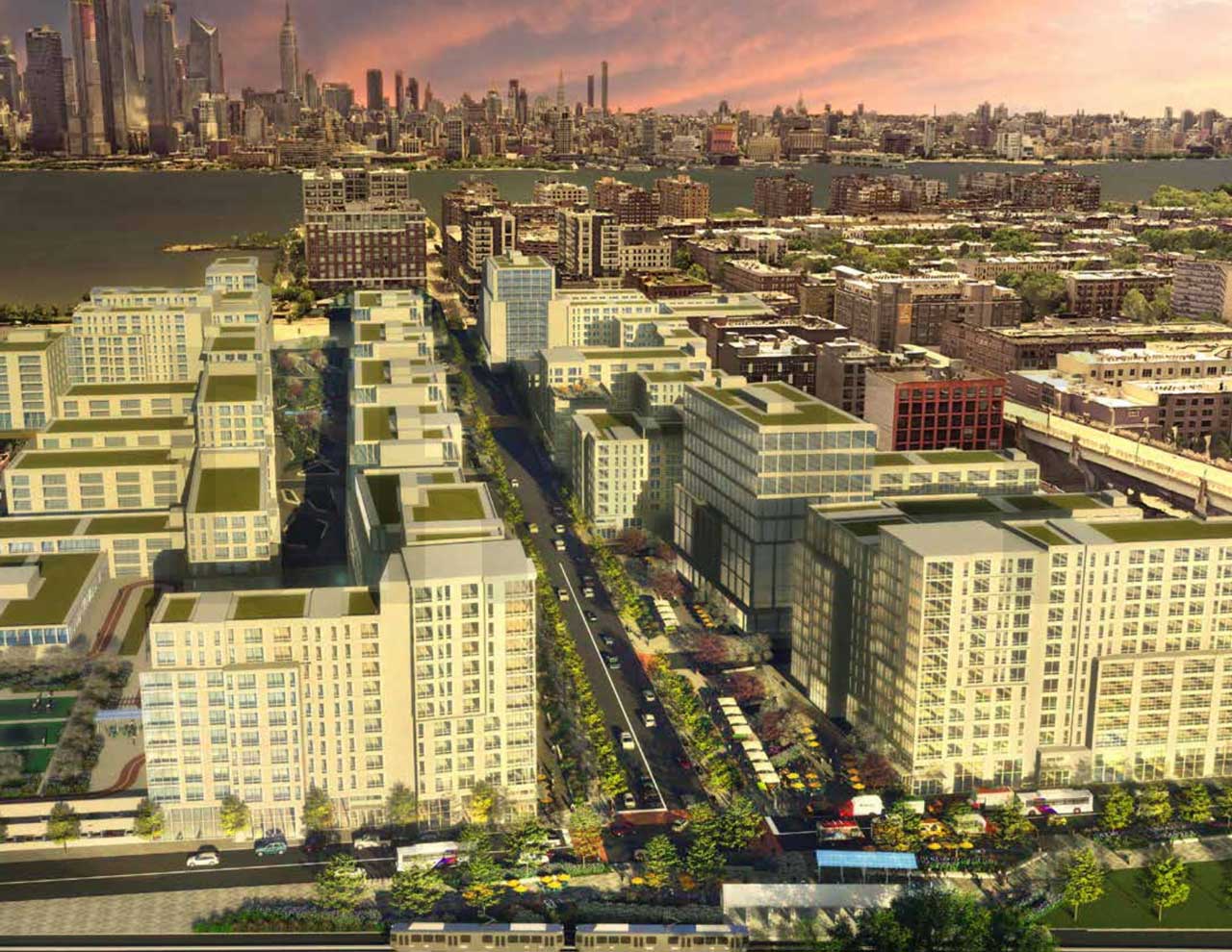 North End Redevelopment Plan Scale Down 15th Street Hoboken