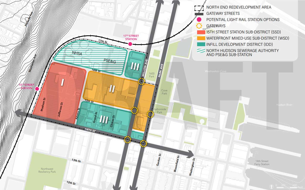 North End Redevelopment Plan Subdistricts Hoboken