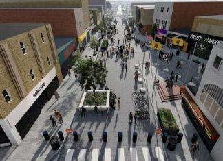 Newark Avenue Pedestrian Plaza Renovation New Rendering Jersey City