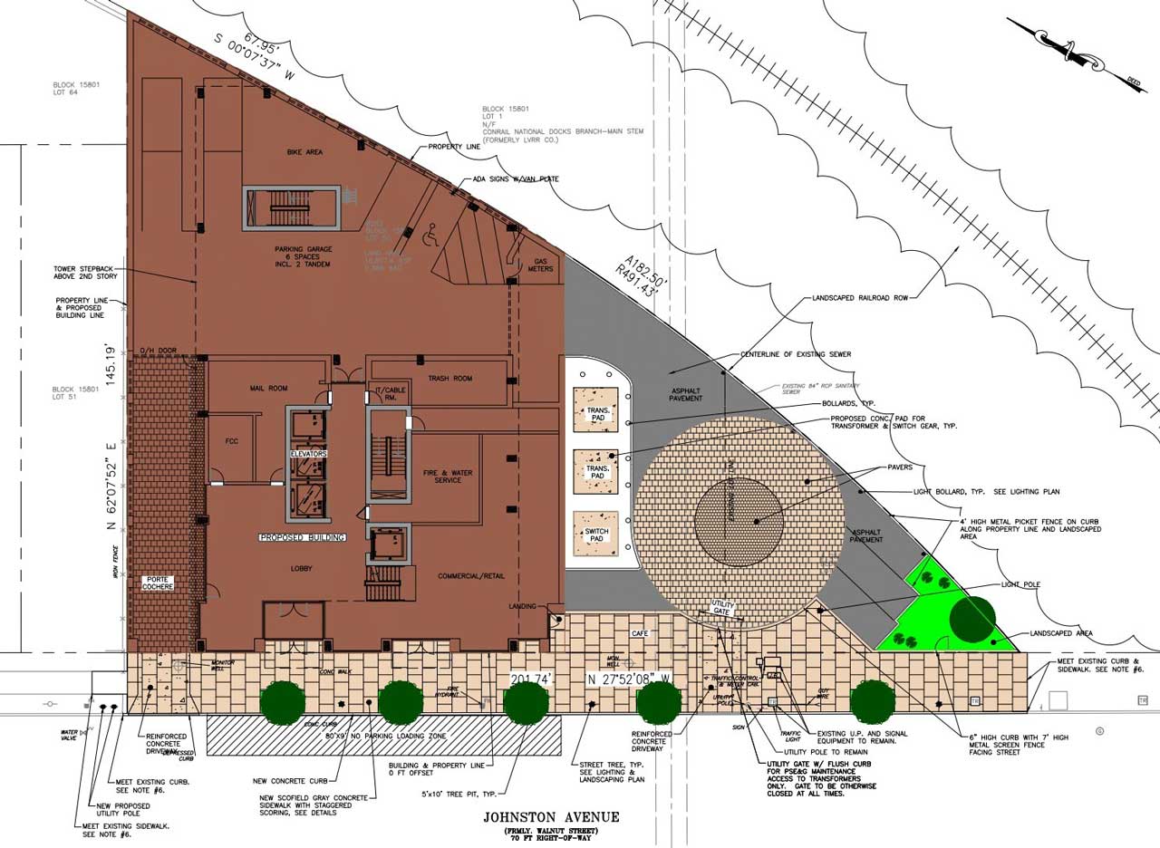 262 Johnston Avenue Jersey City Aerial Site Plan