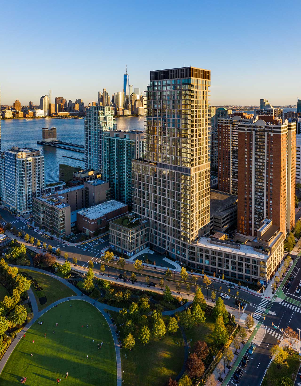 Park And Shore Condos For Sale Jersey City Aerial