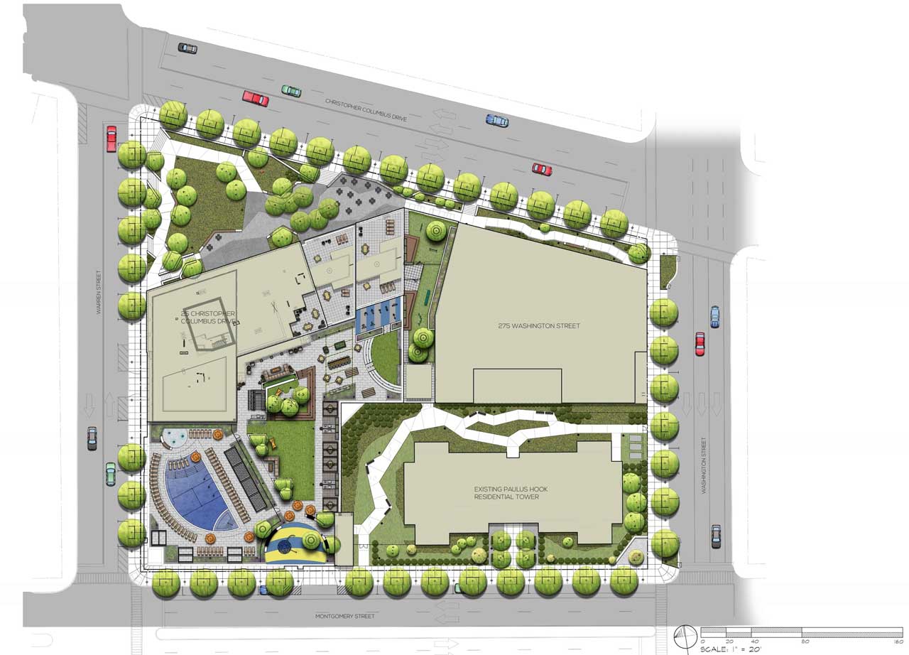 The Charlotte 25 Columbus Drive Jersey City Site Plan